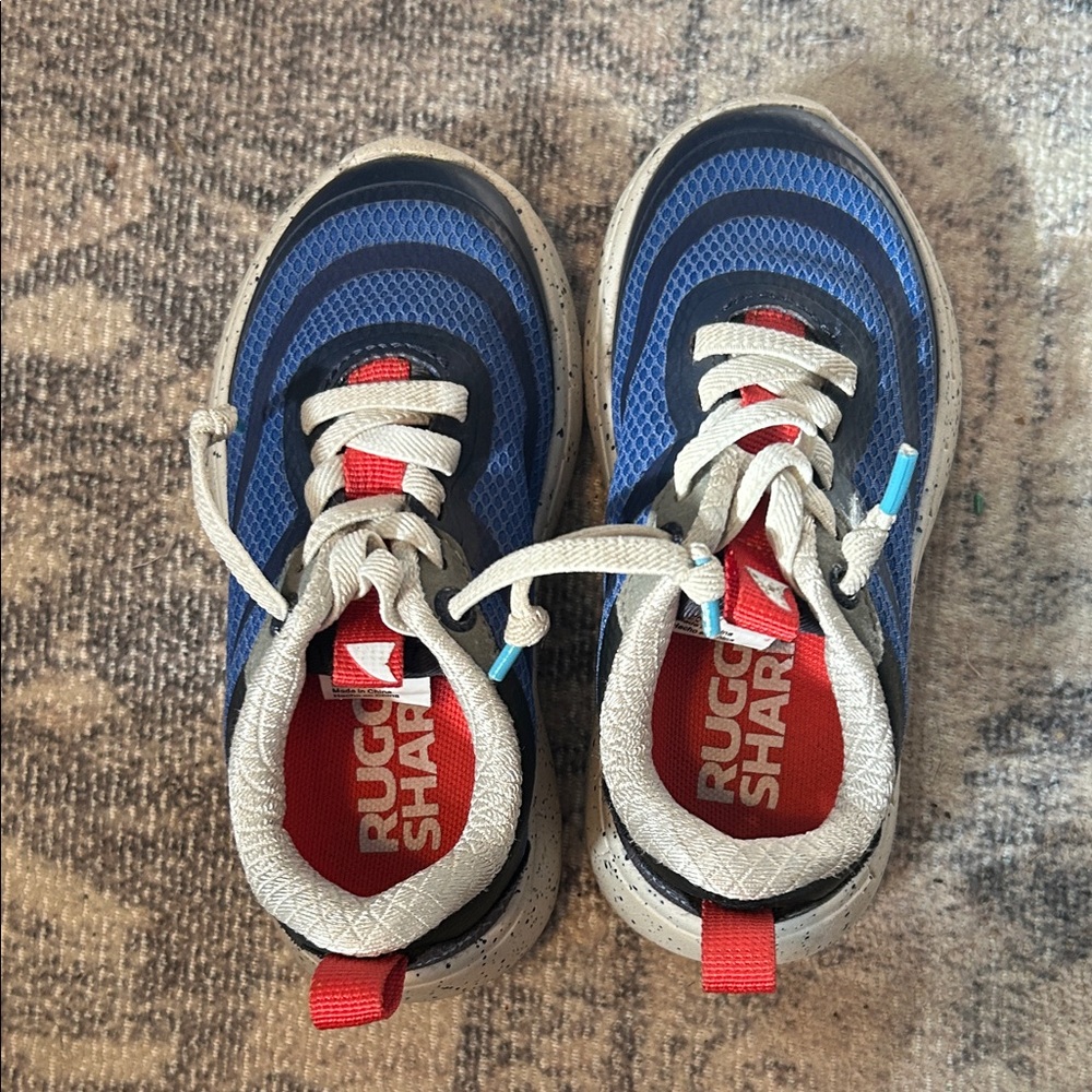 Kids Rugged Shark Blue and Red Shoes